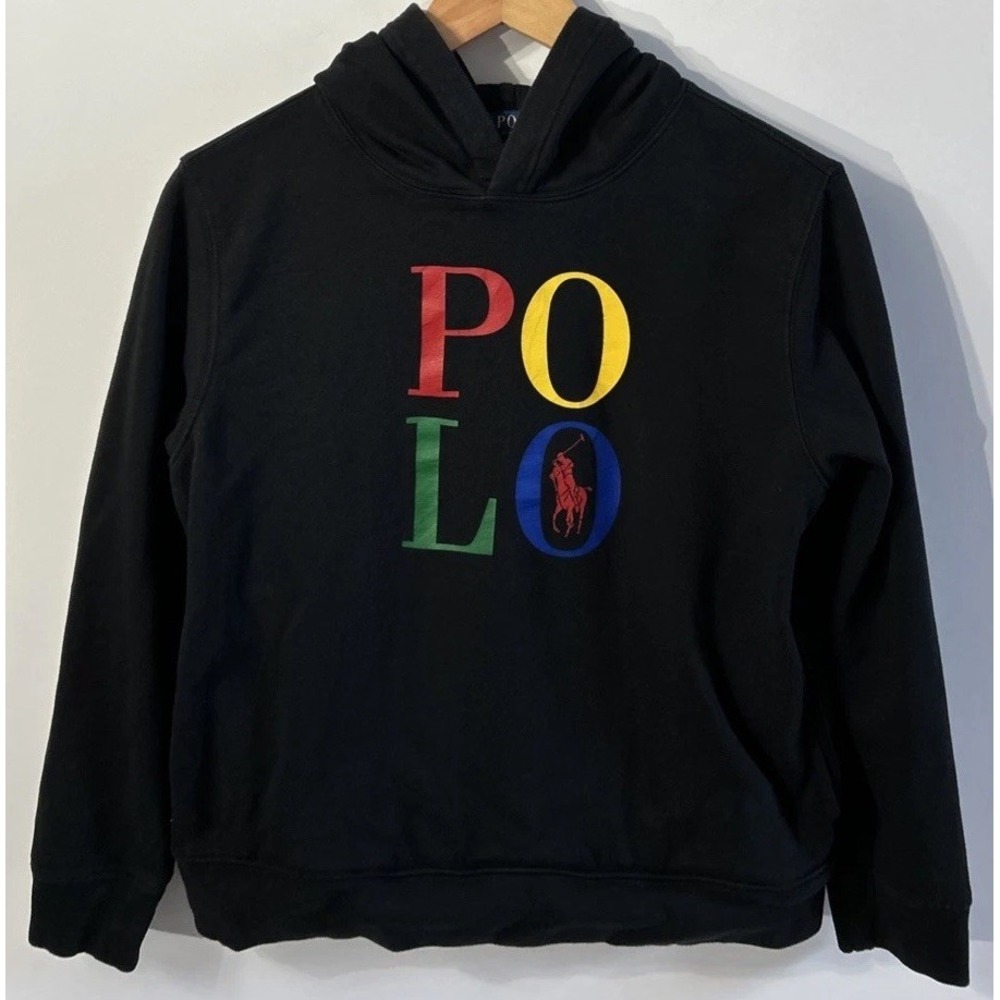 Boys Polo Ralph Lauren Hoodie Spellout Logo Size Large 14-16